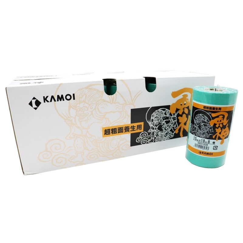 カモ井加工紙 9035078 超粗面養生用マスキングテープ風神 15mm×18m #162781 1個（ご注文単位1個）【直送品】