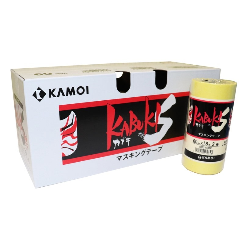 カモ井加工紙 9034936 車両塗装用マスキングテープカブキS60mm×18m #172650 1個（ご注文単位1個）【直送品】