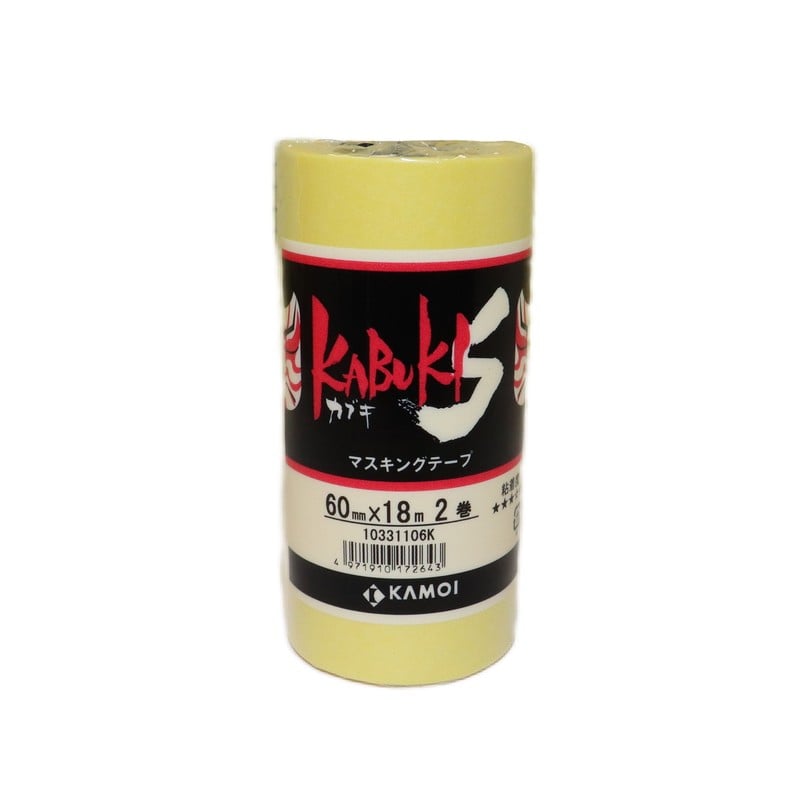 カモ井加工紙 9034817 車両塗装用マスキングテープカブキS60mm×18m #172643 1個(ご注文単位1個)【直送品】