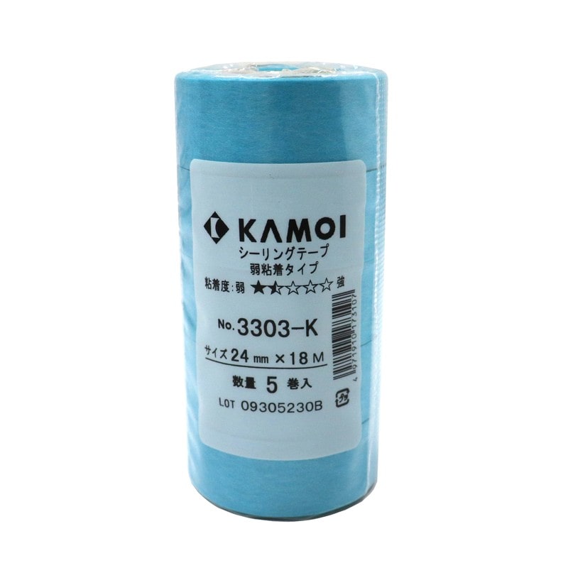 カモ井加工紙 9033082 カモイ3303K-24-5マスキング弱粘着24mm 1個（ご注文単位1個）【直送品】