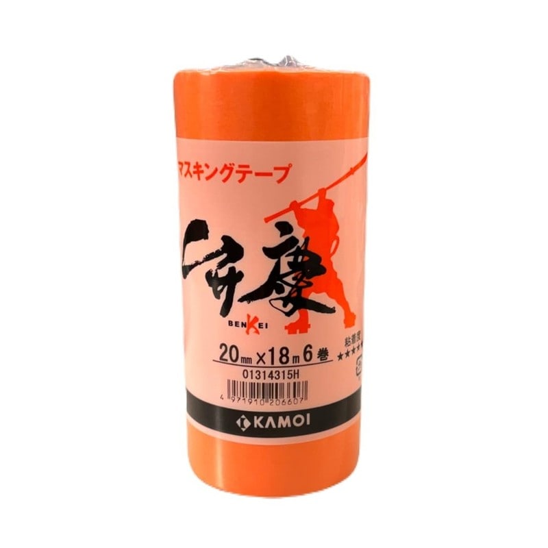 カモ井加工紙 9034848 建築塗装用マスキングテープ 弁慶 20mm×18m #206607 1個（ご注文単位1個）【直送品】