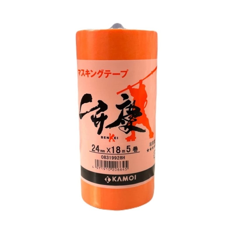 カモ井加工紙 9034850 建築塗装用マスキングテープ 弁慶 24mm×18m #206645 1個（ご注文単位1個）【直送品】