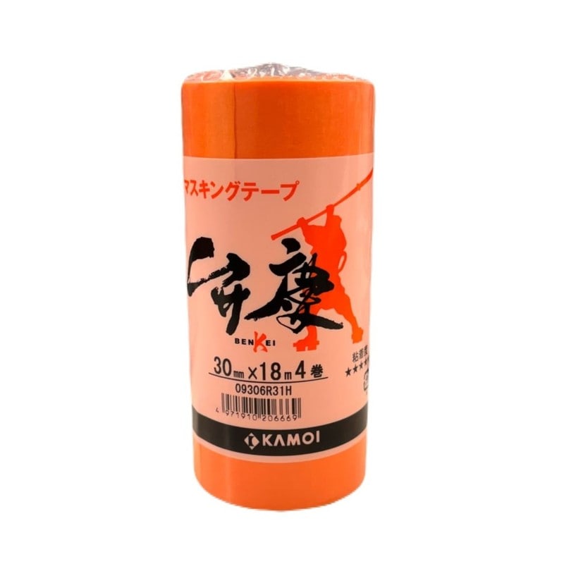 カモ井加工紙 9034851 建築塗装用マスキングテープ 弁慶 30mm×18m #206669 1個（ご注文単位1個）【直送品】