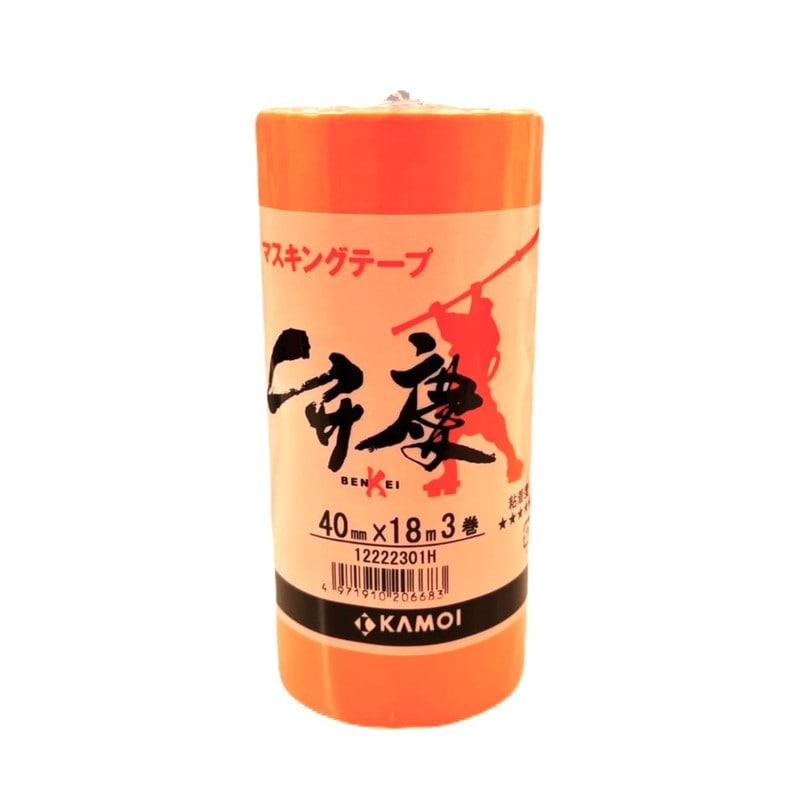 カモ井加工紙 9034852 建築塗装用マスキングテープ 弁慶 40mm×18m #206683 1個（ご注文単位1個）【直送品】