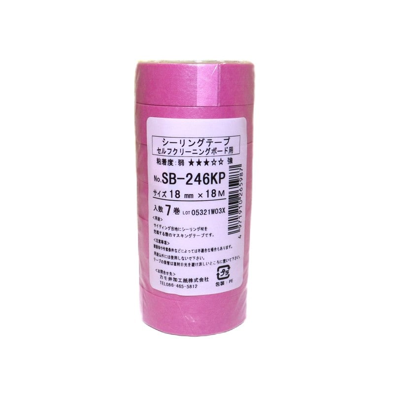 カモ井加工紙 9034909 セルフクリーニングボードマスキング18mm×18m #265987 1個（ご注文単位1個）【直送品】