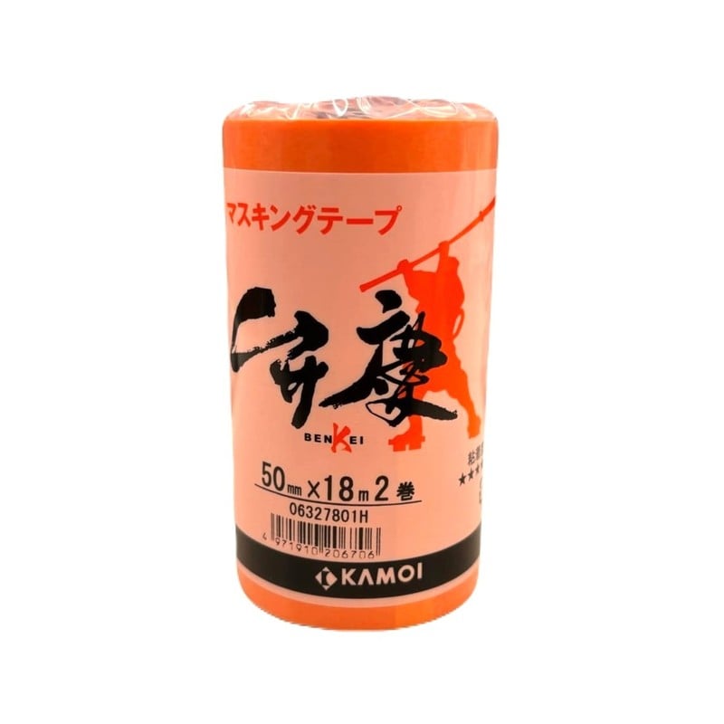 カモ井加工紙 9034853 建築塗装用マスキングテープ 弁慶 50mm×18m #206706 1個（ご注文単位1個）【直送品】