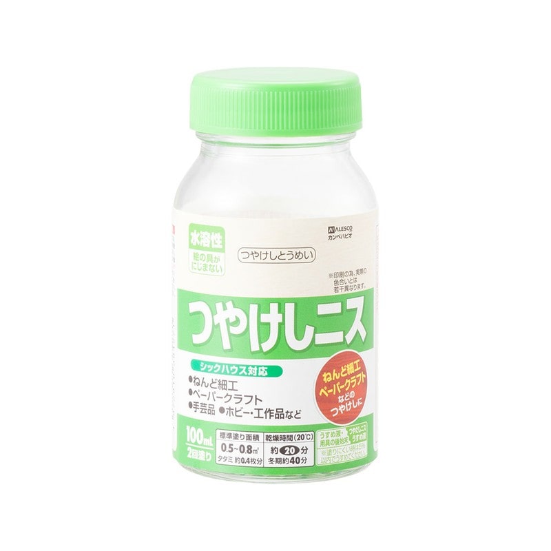 カンペハピオ 9001984 水溶性つやけしニスA つやけしとうめい 100ML #00757654102100 1個(ご注文単位1個)【直送品】
