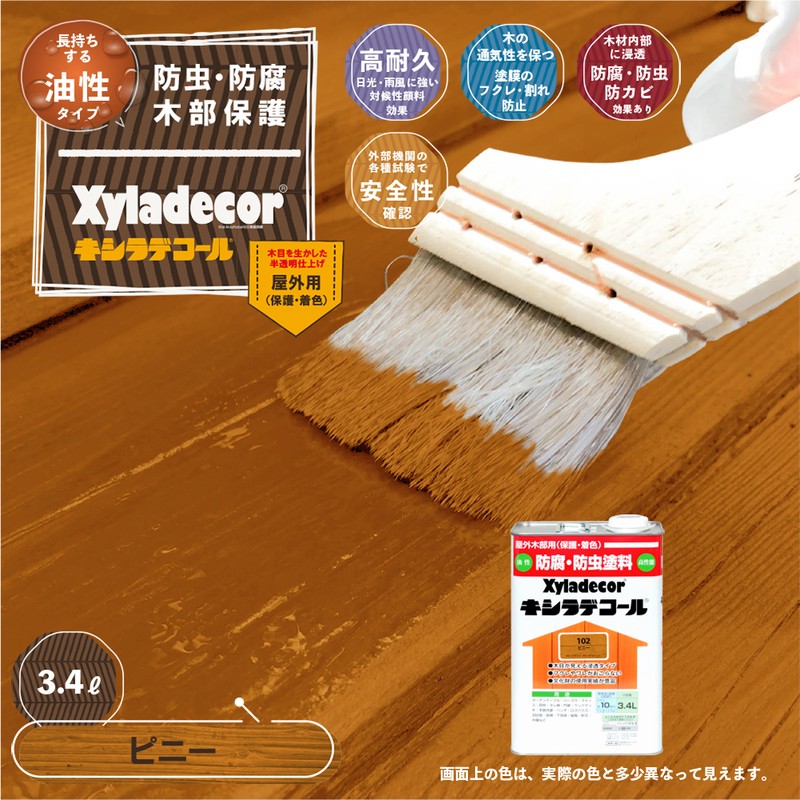 カンペハピオ 9001761 キシラデコール ピニー 3.4L #00017670130000 1個（ご注文単位1個）【直送品】