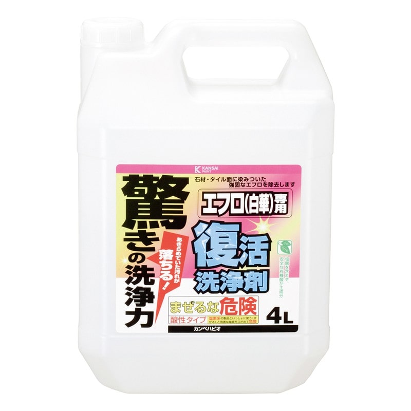 カンペハピオ 9002479 復活洗浄剤 エフロ用 4L #00017660061040 1個（ご注文単位1個）【直送品】