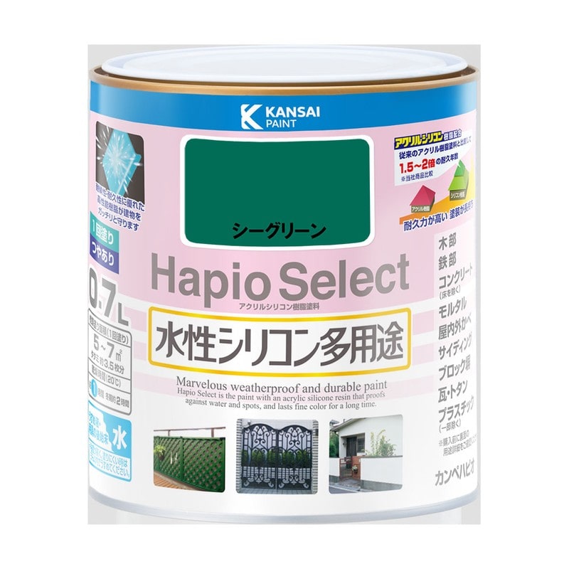 カンペハピオ 9000089 ハピオセレクト シーグリーン 0.7L #00017650411007 1個（ご注文単位1個）【直送品】