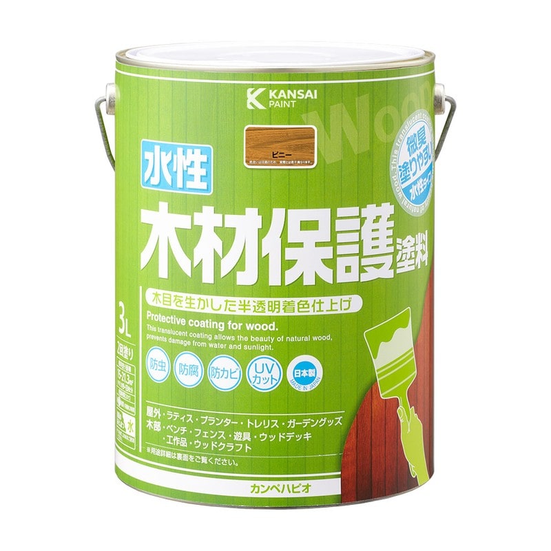 カンペハピオ 9001726 水性木材保護塗料 ピニー 3L #00647653501030 1個(ご注文単位1個)【直送品】