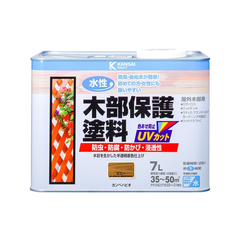 カンペハピオ 9001696 水性木部保護塗料 ピニー 7L #00617653501070 1個(ご注文単位1個)【直送品】