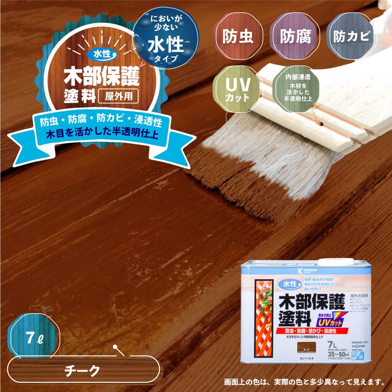 カンペハピオ 9001697 水性木部保護塗料 チーク 7L #00617653511070 1個(ご注文単位1個)【直送品】