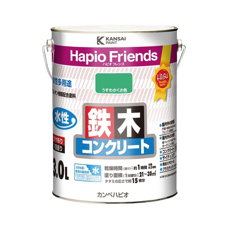 カンペハピオ 9000357 ハピオフレンズ うすわかくさ色 3L #00077650181030 1個（ご注文単位1個）【直送品】