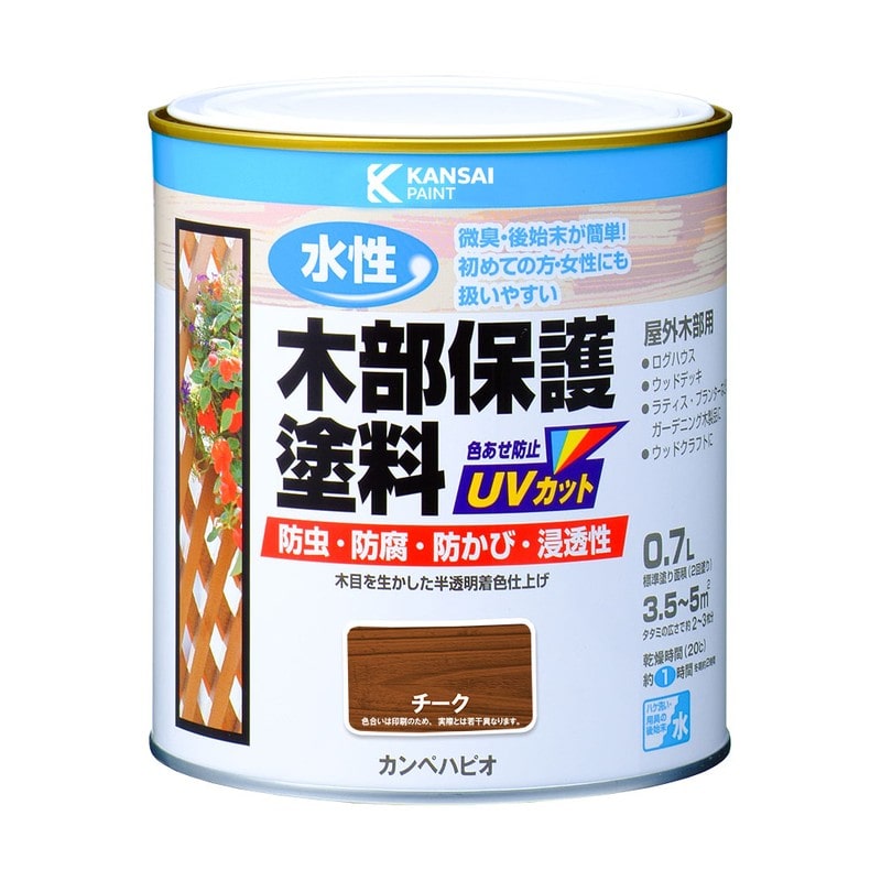 カンペハピオ 9001675 水性木部保護塗料 チーク 0.7L #00617653511007 1個(ご注文単位1個)【直送品】