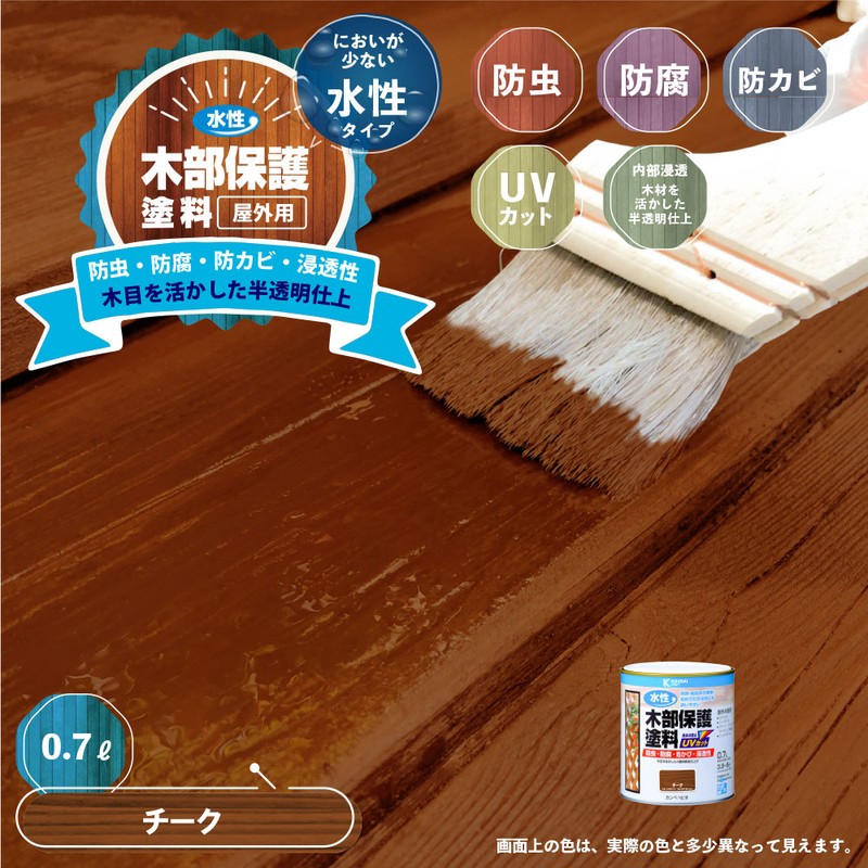 カンペハピオ 9001675 水性木部保護塗料 チーク 0.7L #00617653511007 1個(ご注文単位1個)【直送品】