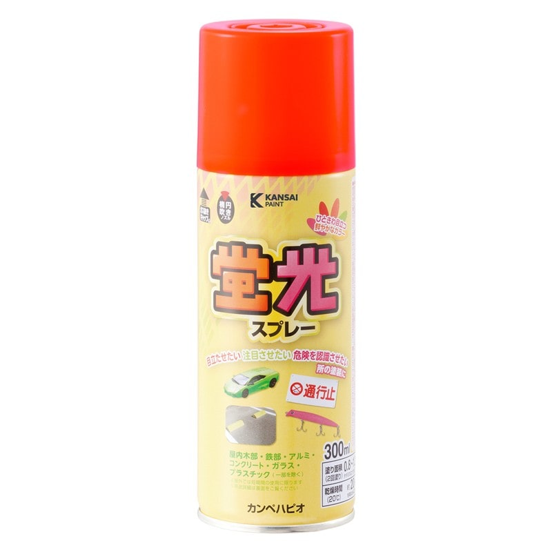 カンペハピオ 9002255 蛍光スプレー 蛍光レッド 300ML #00747641632300 1個（ご注文単位1個）【直送品】
