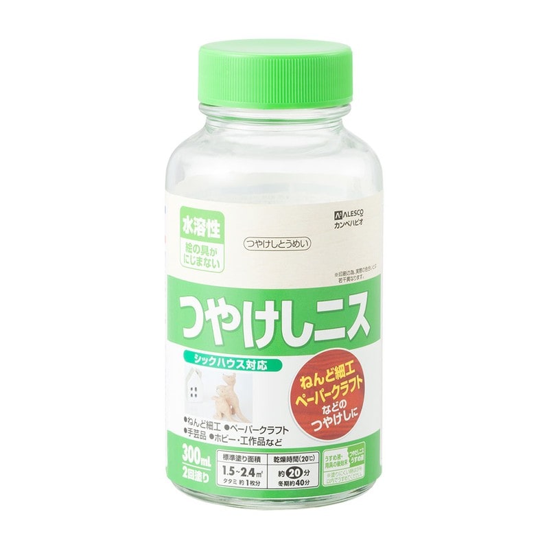 カンペハピオ 9001985 水溶性つやけしニスA つやけしとうめい 300ML #00757654102300 1個(ご注文単位1個)【直送品】