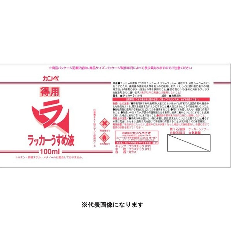 カンペハピオ 9002445 得用ラッカーうすめ液 #00427644991018 1個（ご注文単位1個）【直送品】