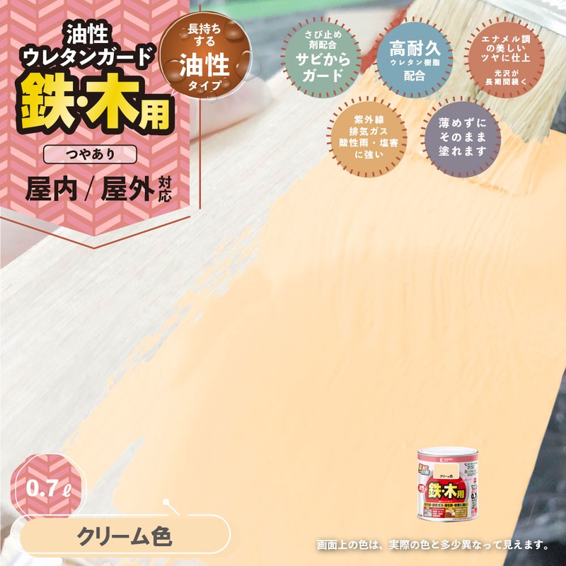 カンペハピオ 9000769 油性ウレタンガード クリーム色 0.7L #00037640111007 1個(ご注文単位1個)【直送品】