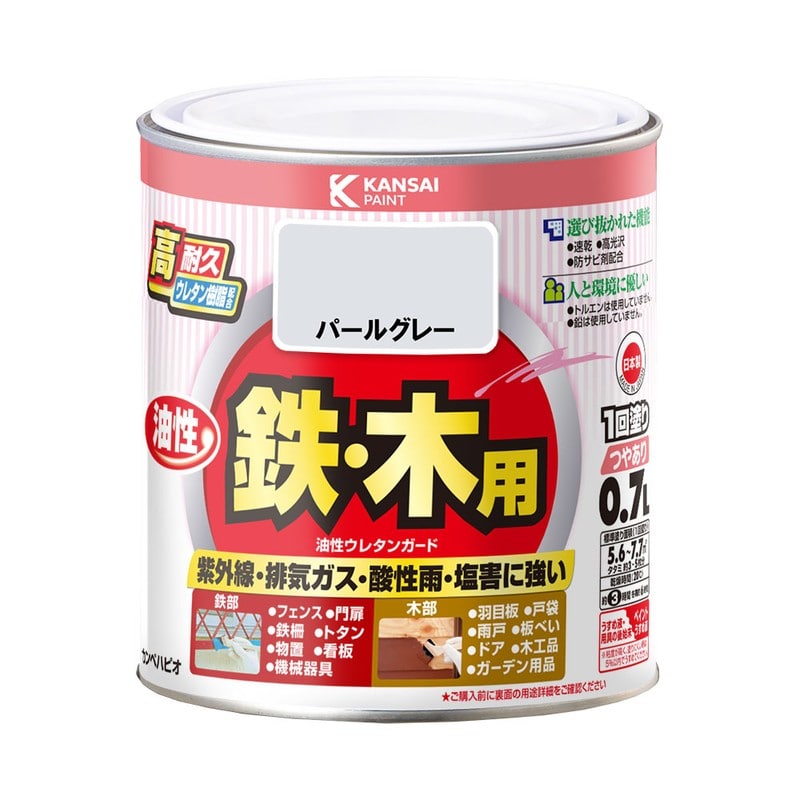 カンペハピオ 9000787 油性ウレタンガード パールグレー 0.7L #00037640541007 1個（ご注文単位1個）【直送品】