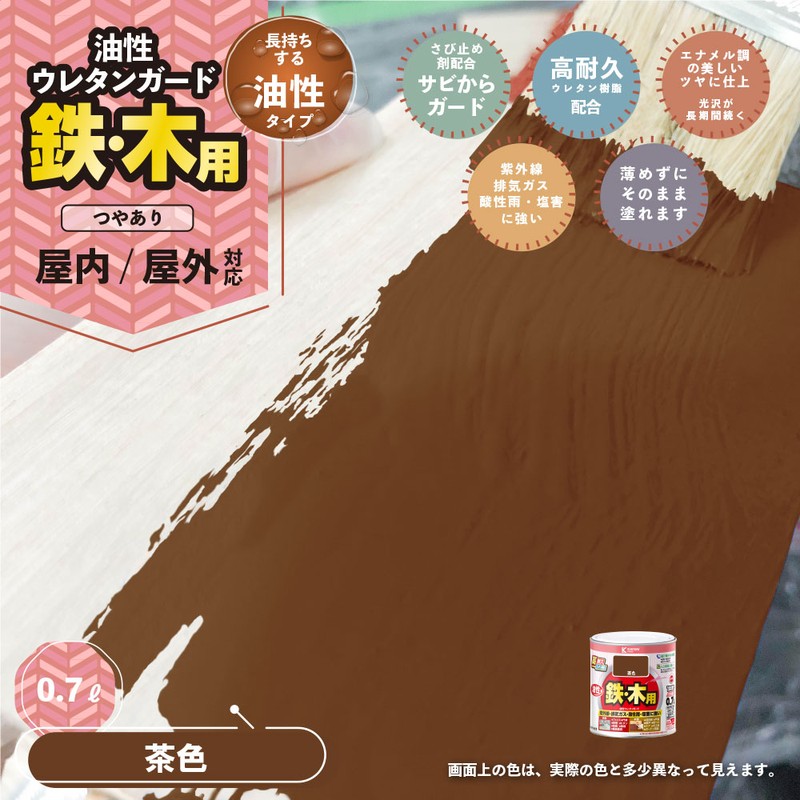 カンペハピオ 9000791 油性ウレタンガード 茶色 0.7L #00037640041007 1個(ご注文単位1個)【直送品】