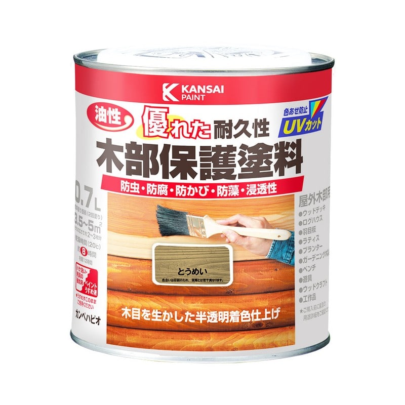 カンペハピオ 9001632 油性木部保護塗料 とうめい 0.7L #00237644001007 1個（ご注文単位1個）【直送品】