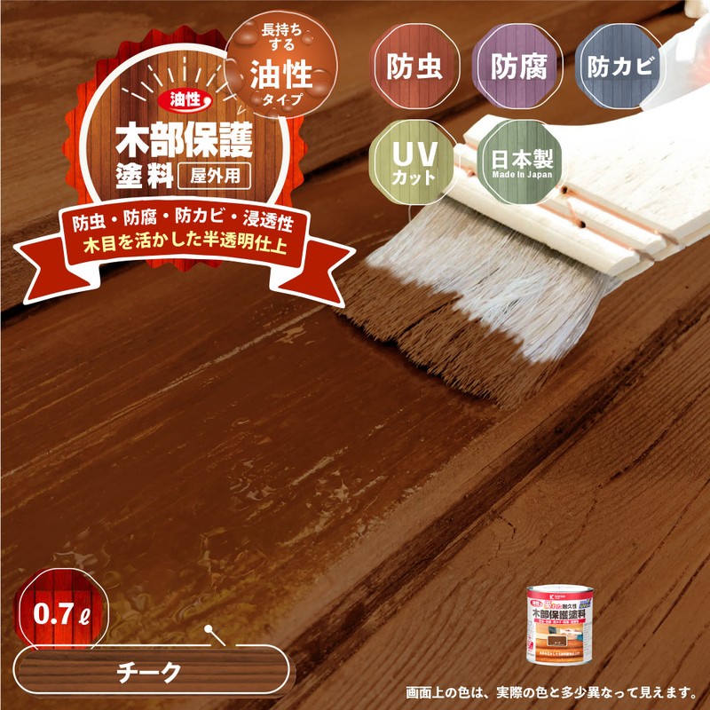 カンペハピオ 9001634 油性木部保護塗料 チーク 0.7L #00237643511007 1個(ご注文単位1個)【直送品】