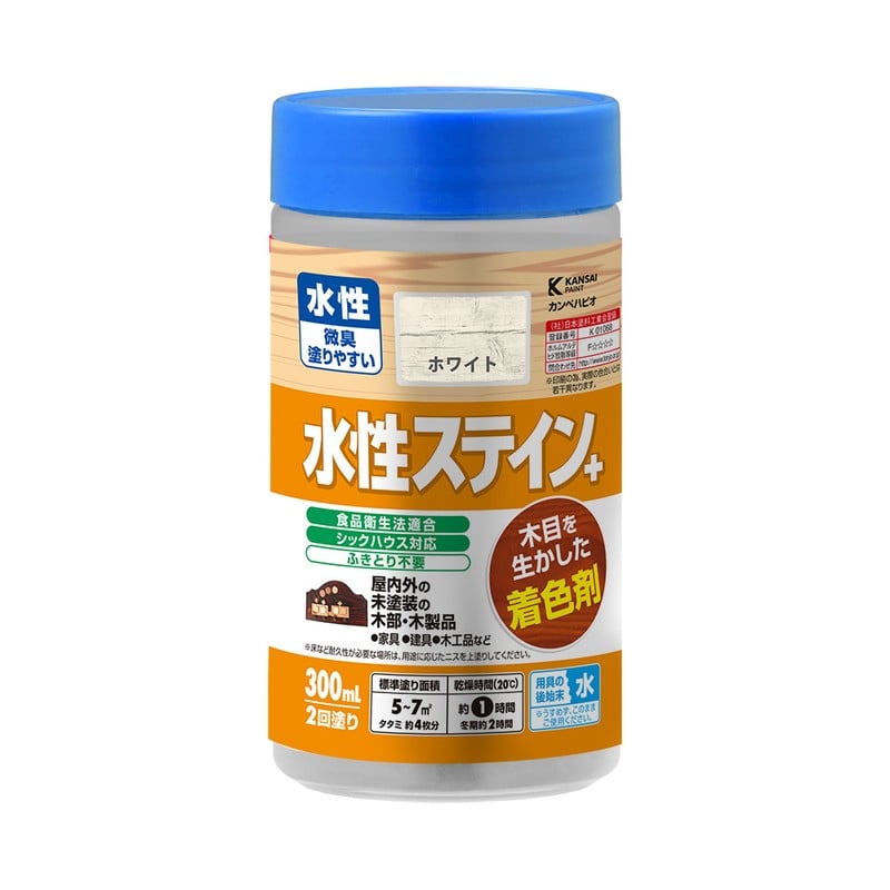 カンペハピオ 9002000 水性ステイン+ ホワイト 300ML #00727654012300 1個（ご注文単位1個）【直送品】