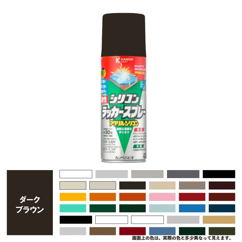 カンペハピオ 9002163 油性シリコンラッカースプレーダークBW 420ML #00587644142420 1個（ご注文単位1個）【直送品】