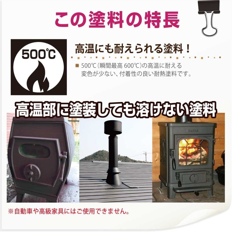 カンペハピオ 9002258 耐熱塗料テルモスプレー くろ 300ML #00757640022300 1個(ご注文単位1個)【直送品】