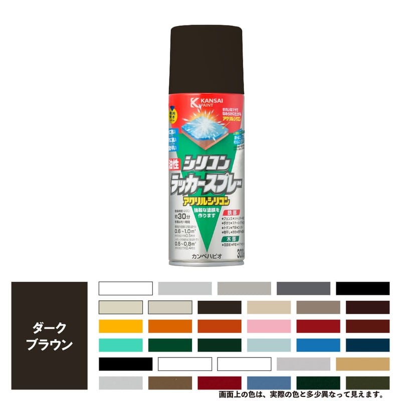 カンペハピオ 9002129 油性シリコンラッカースプレーダークBW 300ML #00587644142300 1個（ご注文単位1個）【直送品】