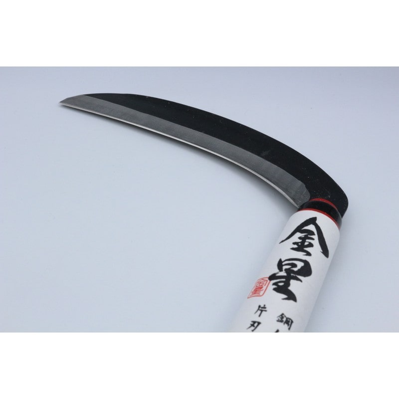 キンボシ 327074 #160102 鋼付 片刃薄鎌 改良赤柄180 1個(ご注文単位1個)【直送品】