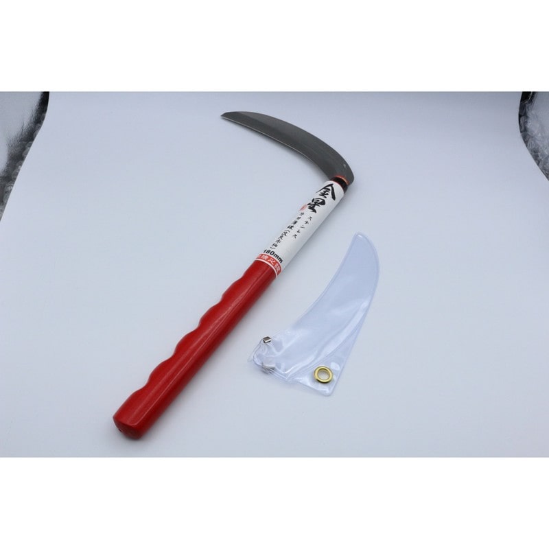 キンボシ 327073 GS #160101 ステン 片刃薄鎌改良赤柄 1個（ご注文単位1個）【直送品】