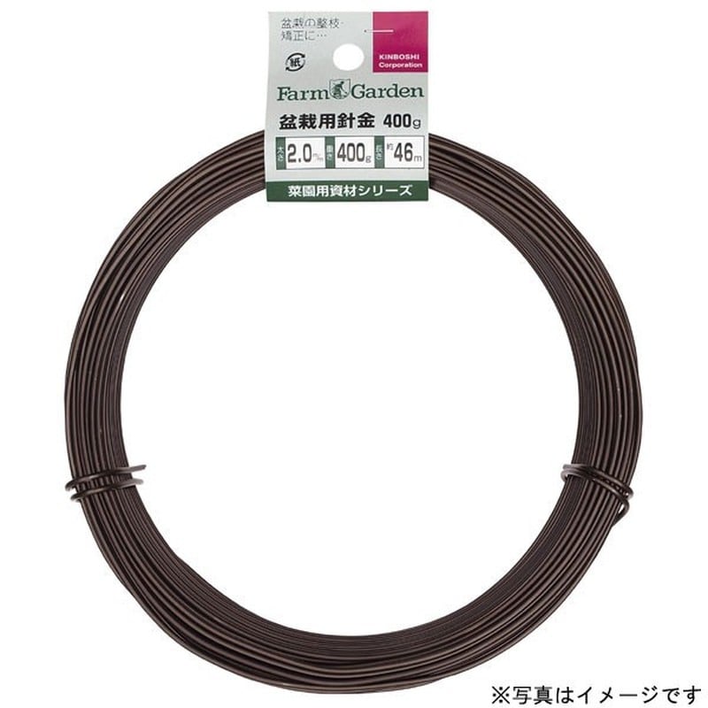 キンボシ 309837 #3462 盆栽用針金 400g巻 茶 3.0mm 1個(ご注文単位1個)【直送品】