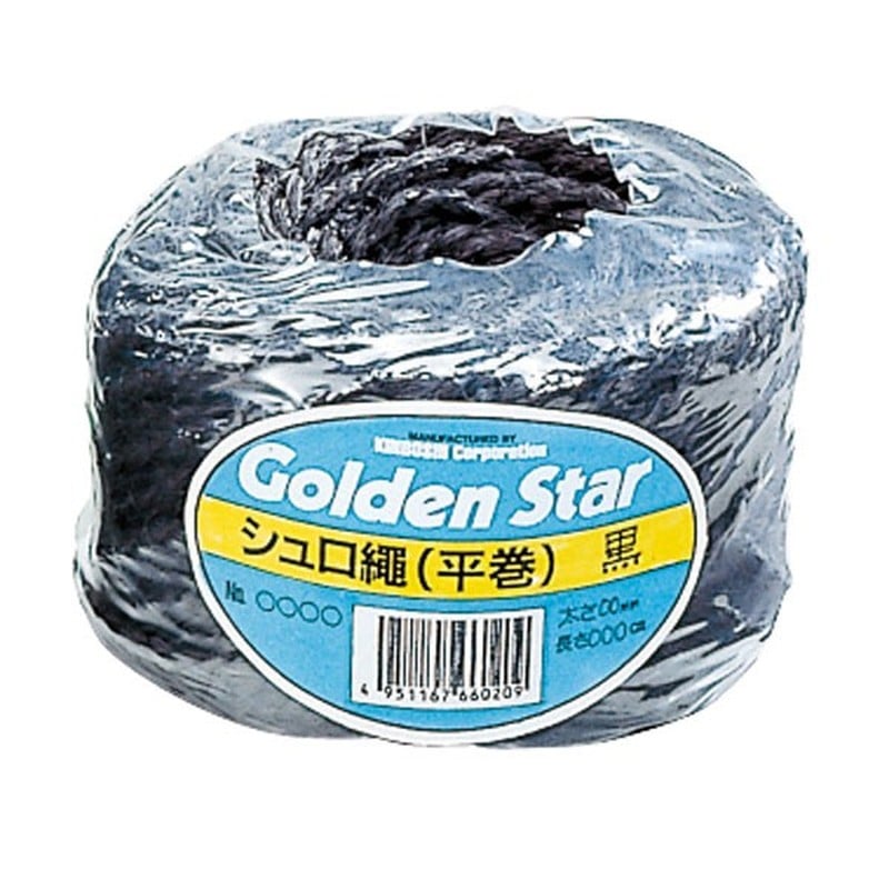 キンボシ 309820 GS #3425 シュロ縄平巻茶 50m 1個（ご注文単位1個）【直送品】