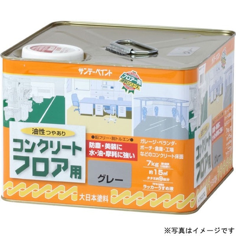 サンデーペイント 9021206 油性コンクリートフロア用 ワカタケ 7K #267606 1個（ご注文単位1個）【直送品】