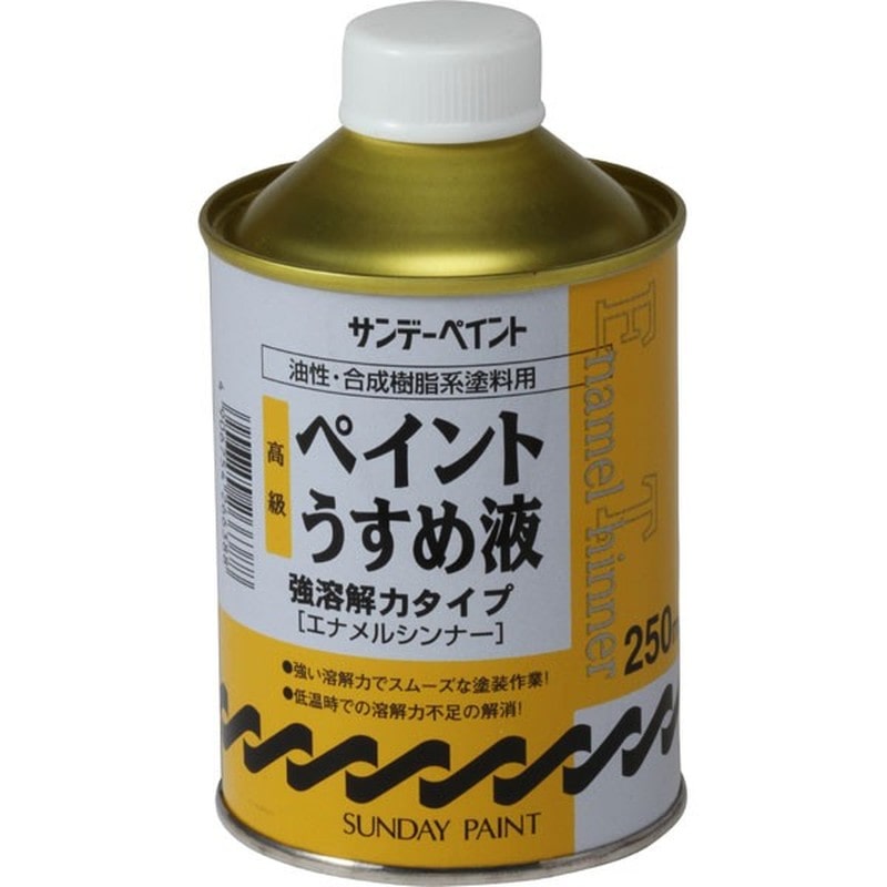 サンデーペイント 9021990 高級ペイントうすめ液 250ml #266388 1個（ご注文単位1個）【直送品】