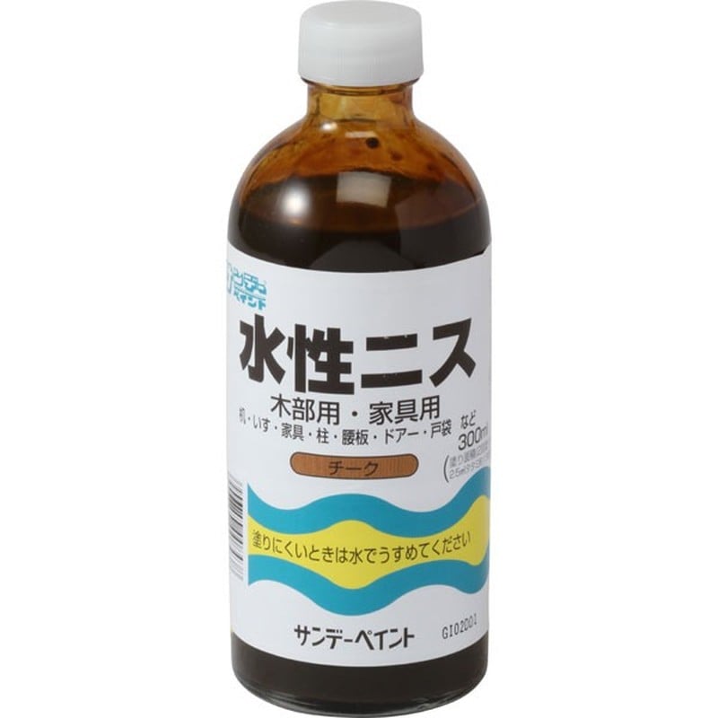 サンデーペイント 9021511 水性ニス チーク 300ml #25632 1個（ご注文単位1個）【直送品】