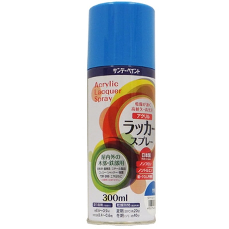 サンデーペイント 9022132 アクリルラッカースプレー 空色 300ml #20019L 1個(ご注文単位1個)【直送品】