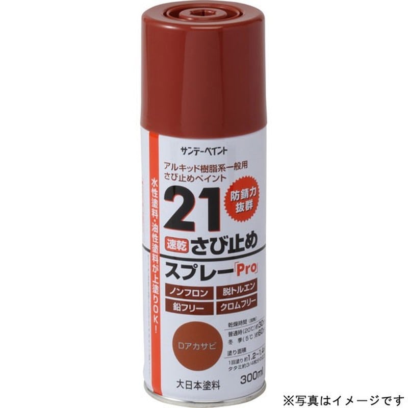 サンデーペイント 9022093 21さび止スプレーPRO Dグレー 300ml #2000JC 1個（ご注文単位1個）【直送品】