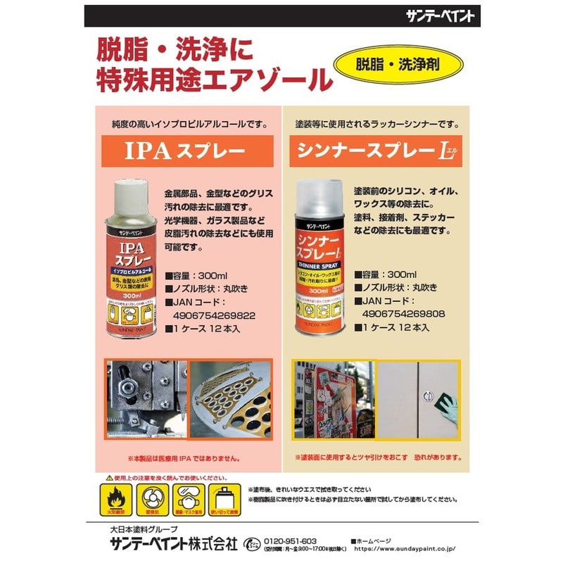 サンデーペイント 902222 IPAスプレー 300ml 1個（ご注文単位1個）【直送品】