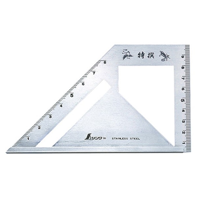 シンワ測定 410012 62081止型スコヤ左右墨付 #62081 1個（ご注文単位1個）【直送品】