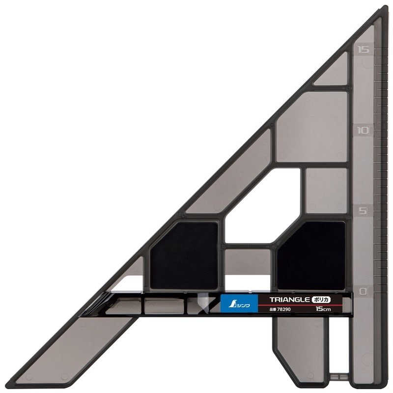 シンワ測定 410206 丸ノコガイド定規 トライアングル ポリカ 15cm 78290 1個（ご注文単位1個）【直送品】