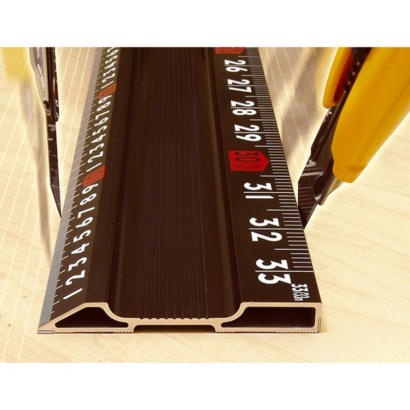 シンワ測定 4100467 65032アルミカッター定規カット師EX1m #65032 1個(ご注文単位1個)【直送品】