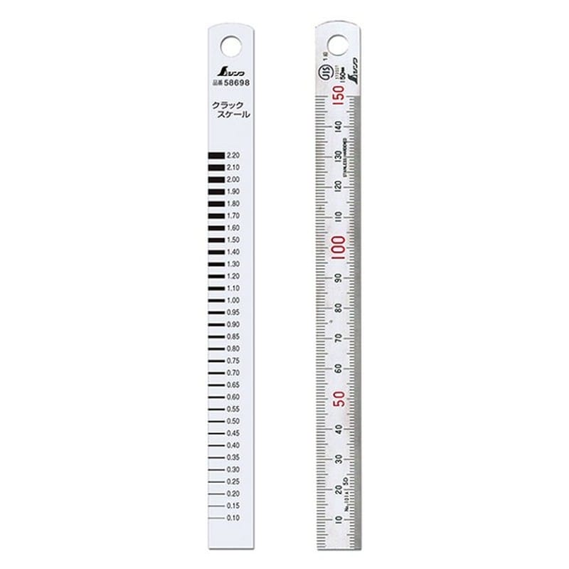 シンワ測定 4101088 58698クラックスケール直尺150mmタイプ #58698 1個（ご注文単位1個）【直送品】