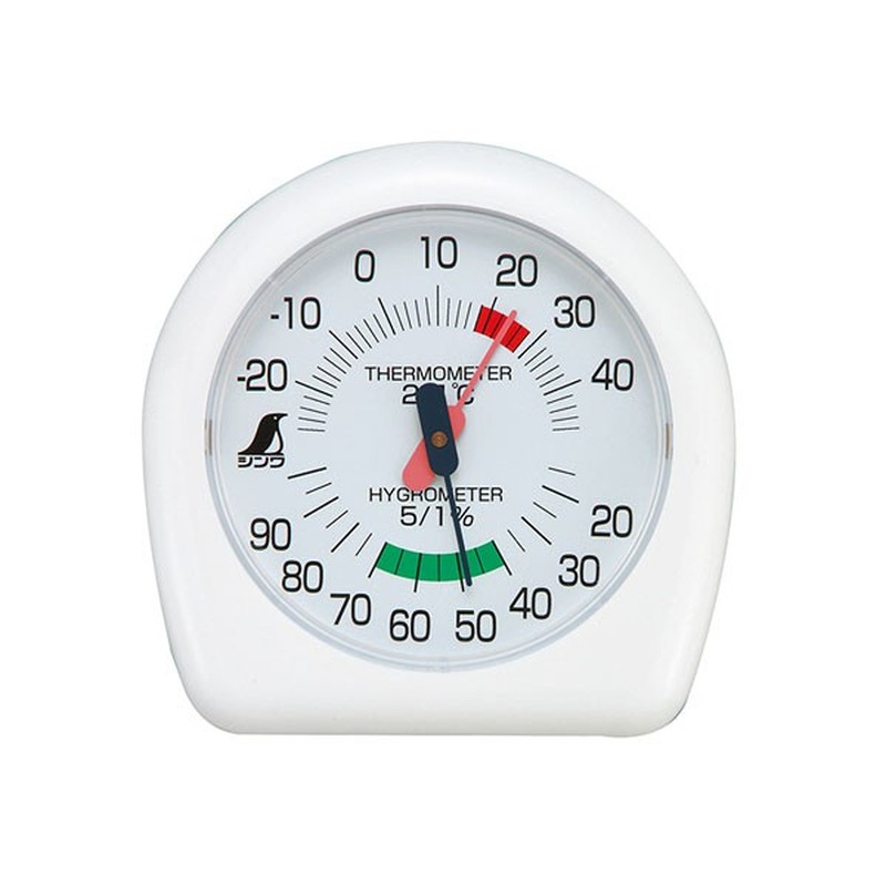 シンワ測定 4101168 70380温湿度計P-2チャーミー12ホワイト #70380 1個（ご注文単位1個）【直送品】