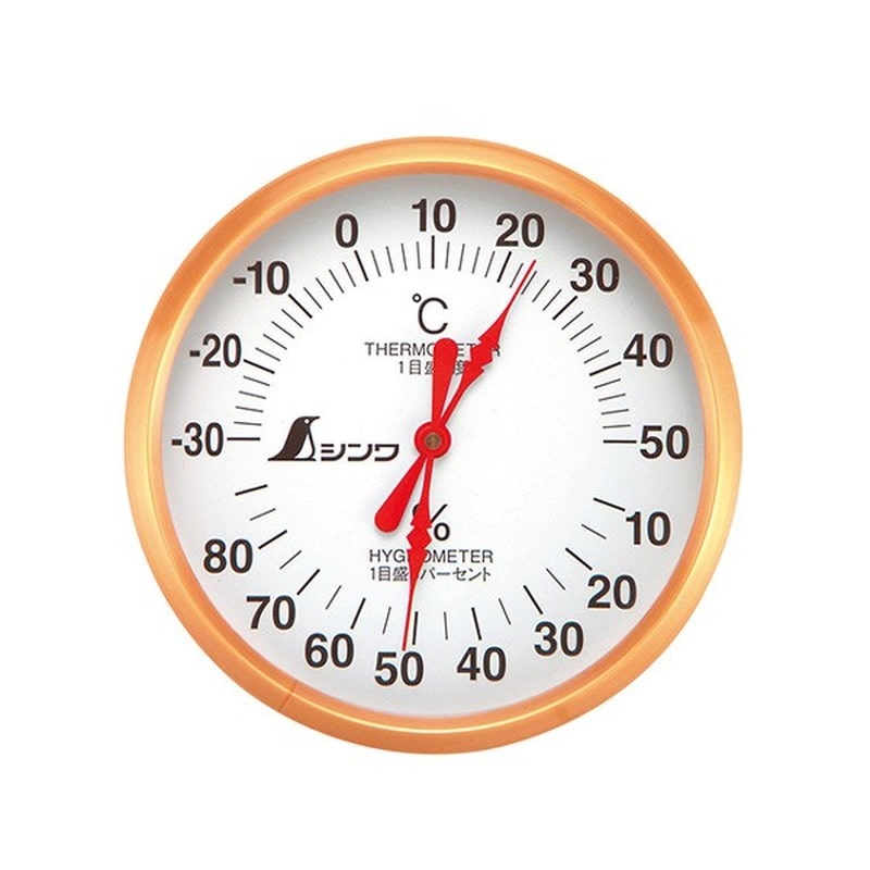 シンワ測定 4101184 72691温湿度計U-1丸型10ホワイト #72691 1個（ご注文単位1個）【直送品】