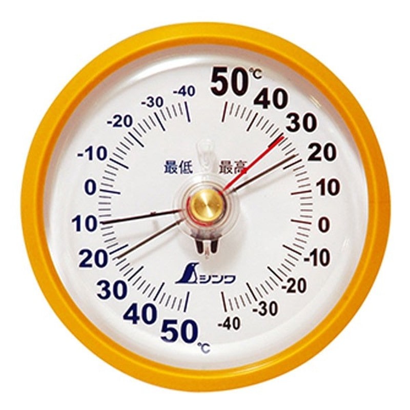 シンワ測定 4101202 72715温度計最高最低丸型10D-9 #72715 1個（ご注文単位1個）【直送品】