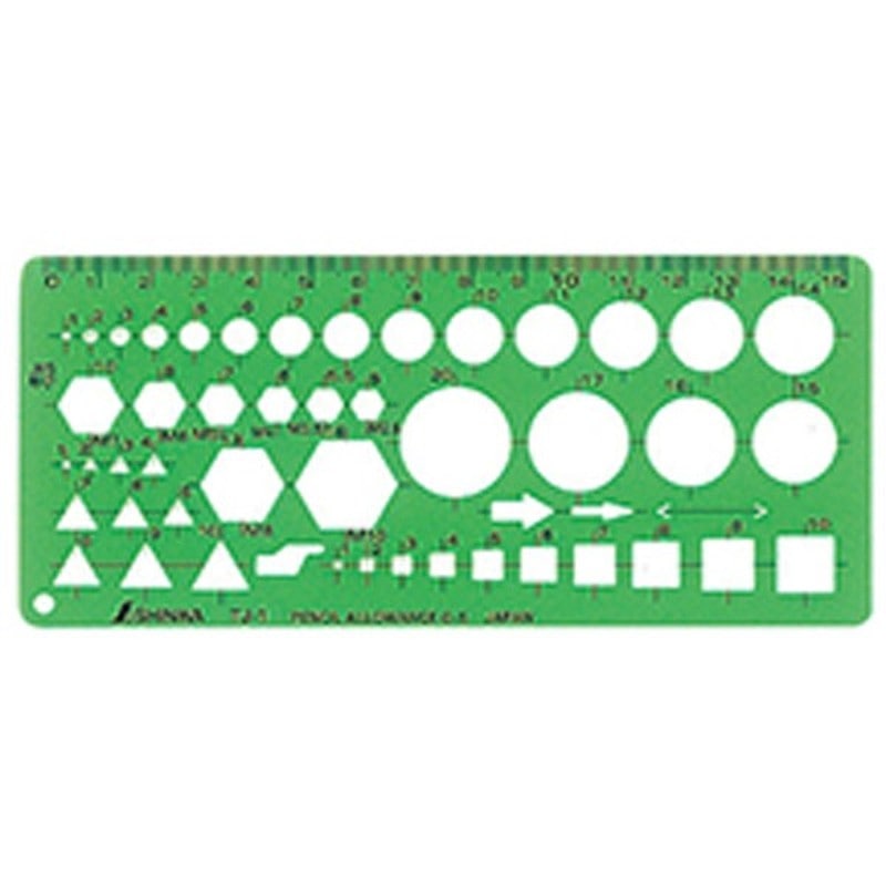 シンワ測定 4101414 66026テンプレートTJ-1ボルトナット定規 #66026 1個(ご注文単位1個)【直送品】